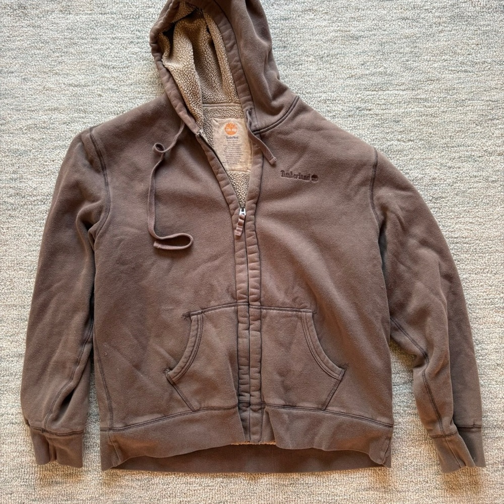 Timberland Tan Sherpa-Lined Hoodie